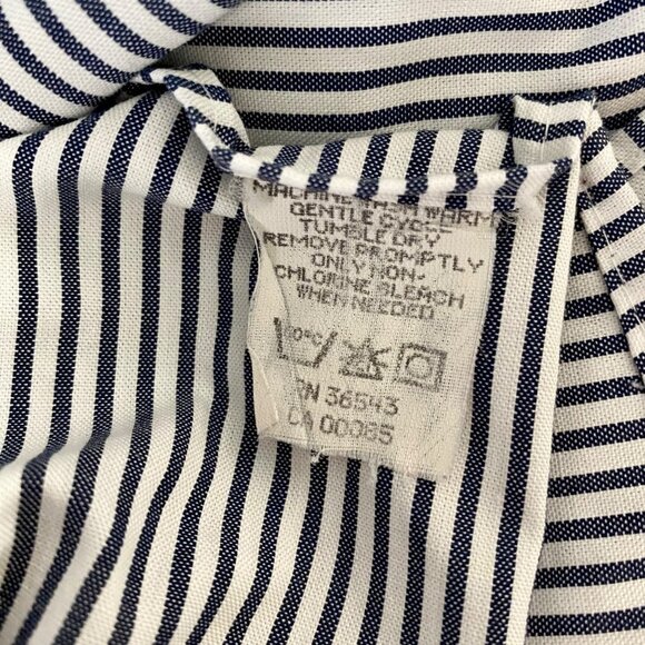 Geoffrey Beene Pinpoint Oxford Wrinkle Free Grey White Button Down Shirt Neck 17 - Picture 8 of 8